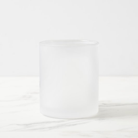 Create your own custom design 10oz matglas koffiemok (Center)