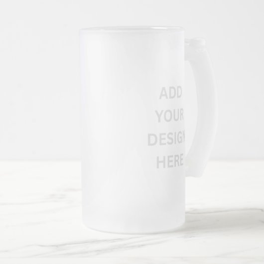 Create Your Own Custom Design 16oz  Matglas Bierpul (Voorkant rechts)
