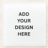 Create Your Own Custom Design Glass Coaster Glazen Onderzetter (Voorkant)