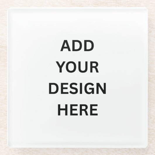 Create Your Own Custom Design Glass Coaster Glazen Onderzetter (Voorkant)