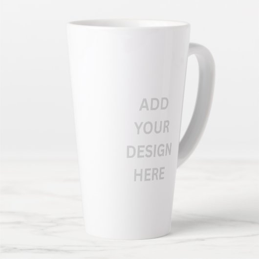 Create Your Own Custom Design Large 17oz Latte Mug (Angle droit)