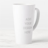 Create Your Own Custom Design Large 17oz Latte Mug Latte Mok (Rechterhoek)