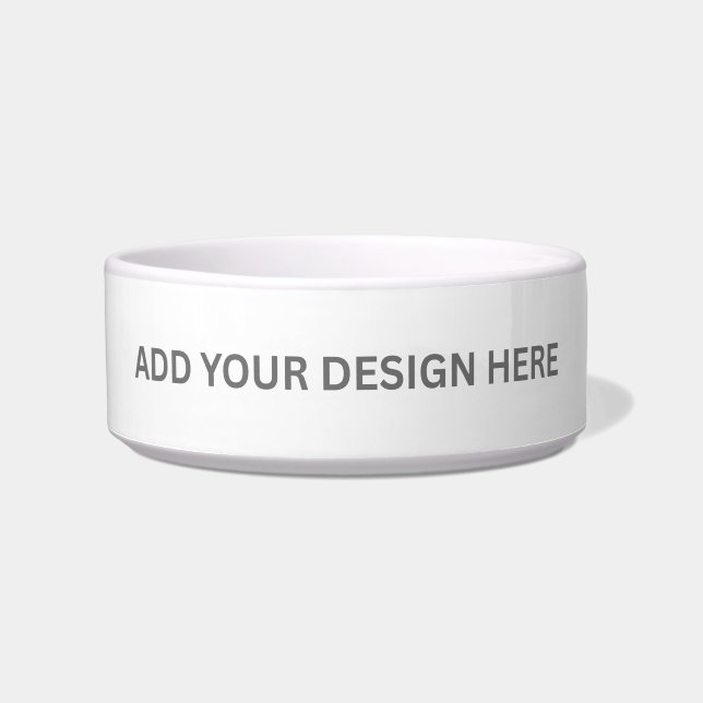 Create Your Own Custom Design Medium 25oz Pet Bowl Voerbakje (Voorkant)