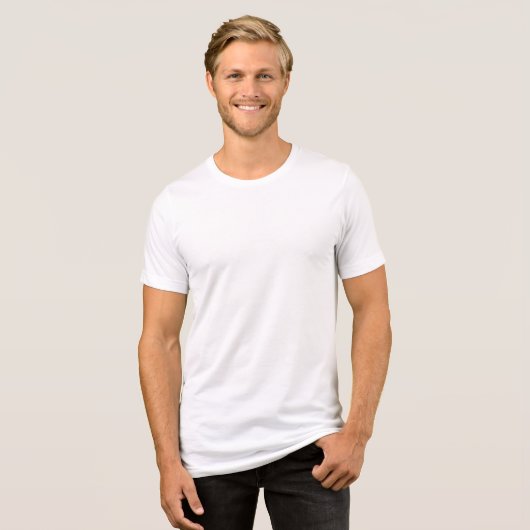 Create Your Own Custom Editable Photo Template Tri-Blend Shirt (Voorkant volledig)