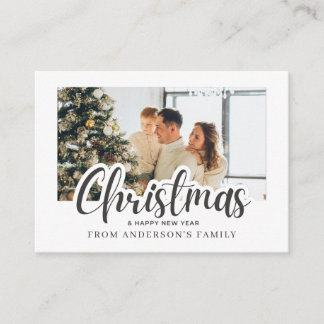 Create your own Custom Family Photo Christmas Card Informatiekaartje