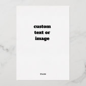 Create Your Own Custom Foil Invitations (Verso)