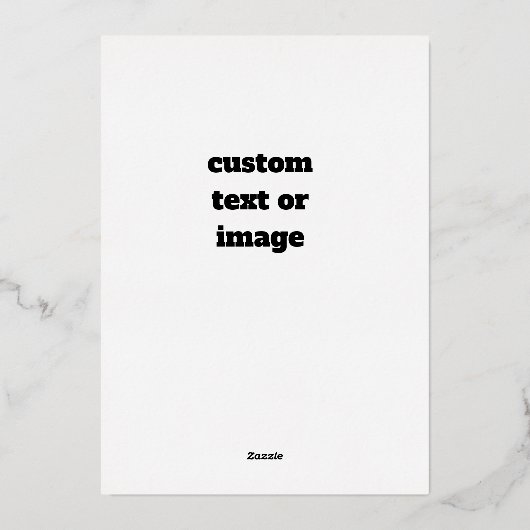 Create Your Own Custom Foil Invitations Folie Uitnodiging (Achterkant)