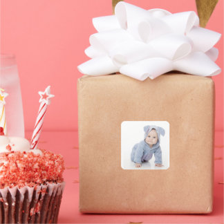 Create Your Own Custom Kids Children Photo Modern Vierkante Sticker