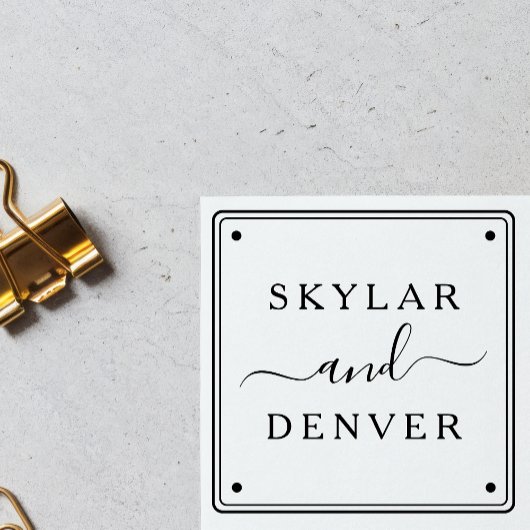 Create Your Own Custom Minimalist Couple's Names Rubberstempel