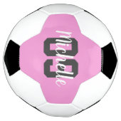 Create Your Own Custom Name Number Pink Voetbal (Gedraaid)