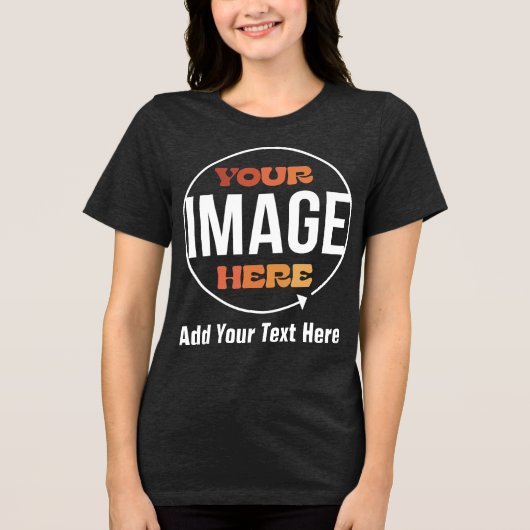 Create Your Own Custom Personalized Gifts Tri-Blend Shirt (Voorkant)