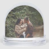Create your own Custom Personlaized Family Photo Sneeuwbol (Achterkant)