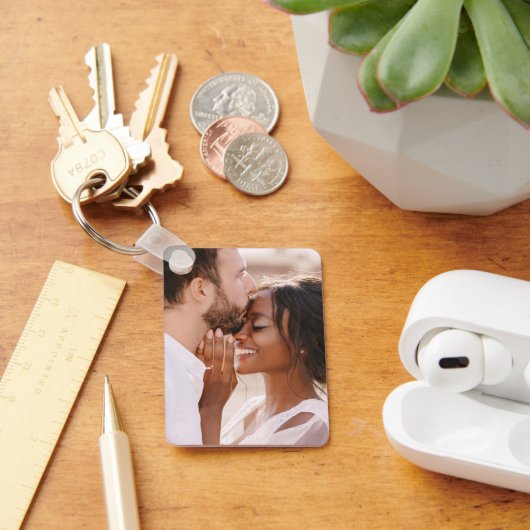 Create Your Own Custom Photo Modern Picture Sleutelhanger (Bureau)