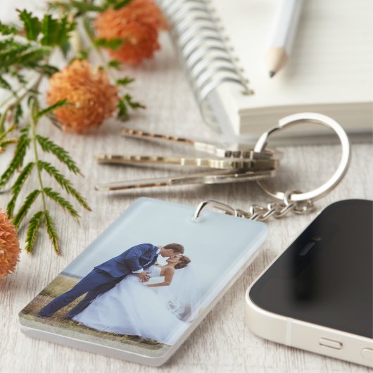 Create Your Own Custom Photo Modern Picture Sleutelhanger (Voorkant Rechts)