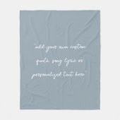 Create Your Own Custom Quote Fleece Deken (Voorkant)