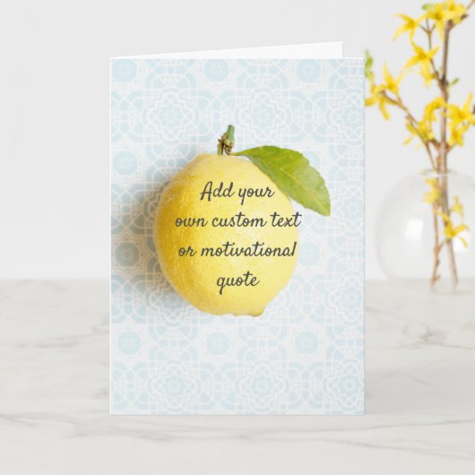 Create Your Own Custom Quote - Lemon Kaart (Gele Bloem)