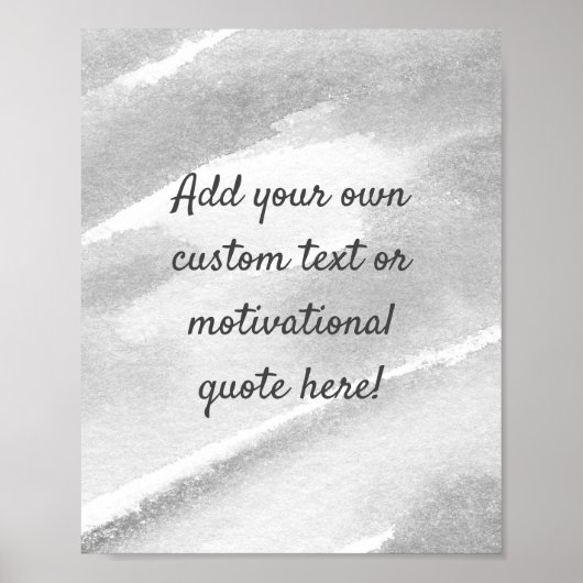 Create Your Own Custom Quote Poster - Grey (Devant)