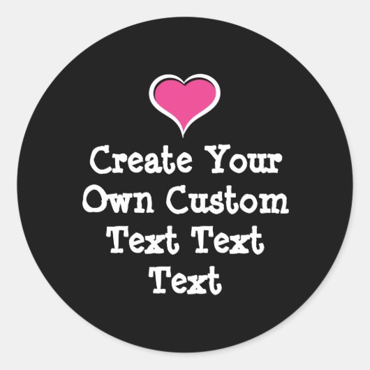 Create your own custom text ronde sticker (Voorkant)