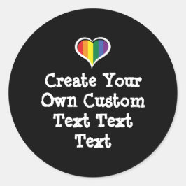 Create your own custom text ronde sticker