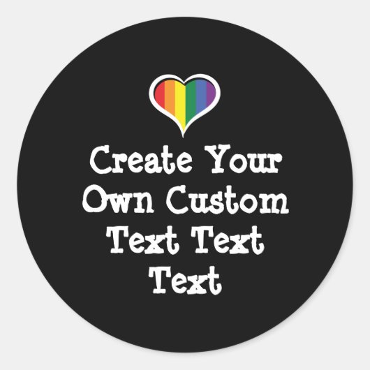 Create your own custom text ronde sticker (Voorkant)