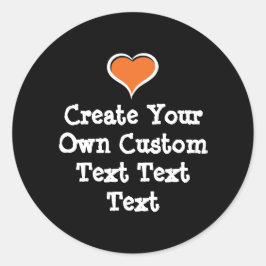 Create your own custom text ronde sticker