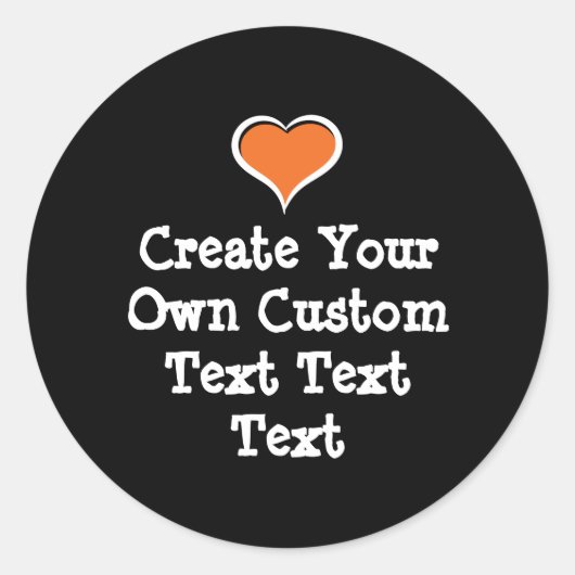 Create your own custom text ronde sticker (Voorkant)