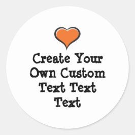 Create your own custom text white Bkgd Ver Ronde Sticker