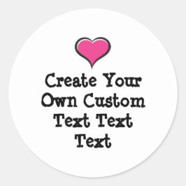 Create your own custom text white Bkgd Ver Ronde Sticker