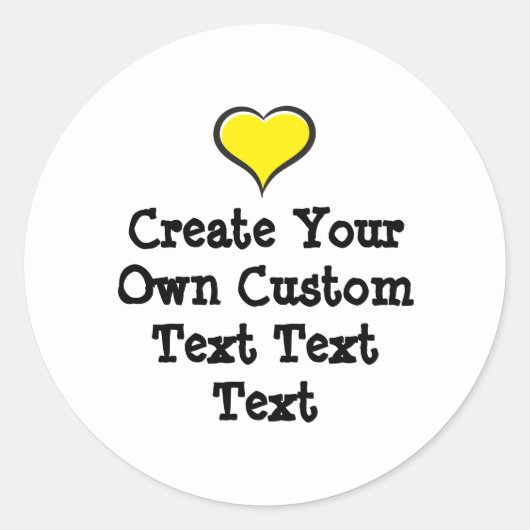 Create your own custom text white Bkgd Ver Ronde Sticker (Voorkant)