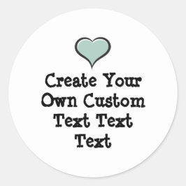 Create your own custom text white Bkgd Ver Ronde Sticker