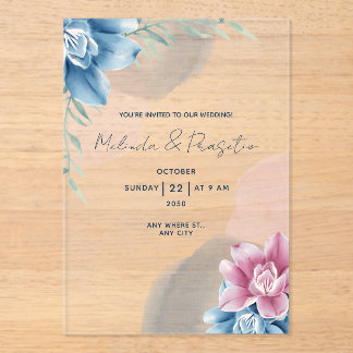 Create Your Own Custom Watercolor with Wedding Acryl Uitnodigingen