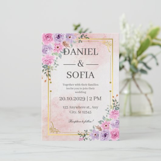 Create Your Own Custom Wedding Invitation Cards (Debout devant)