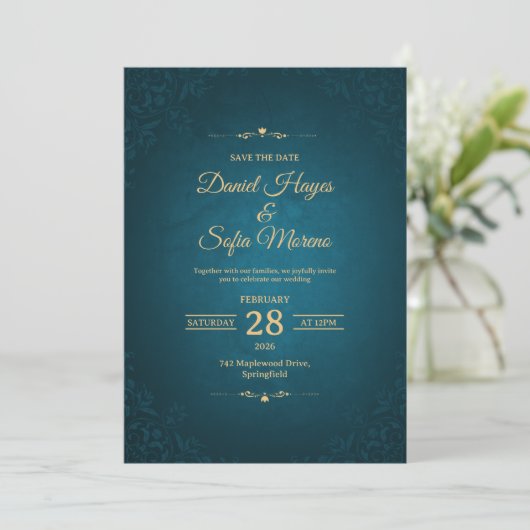 Create Your Own Custom Wedding Invitation Cards (Debout devant)