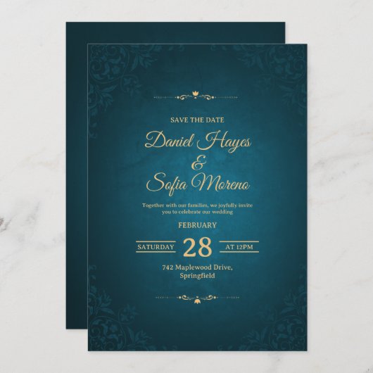 Create Your Own Custom Wedding Invitation Cards (Devant / Derrière)
