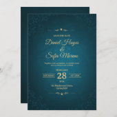 Create Your Own Custom Wedding Invitation Cards Kaart (Voorkant / Achterkant)