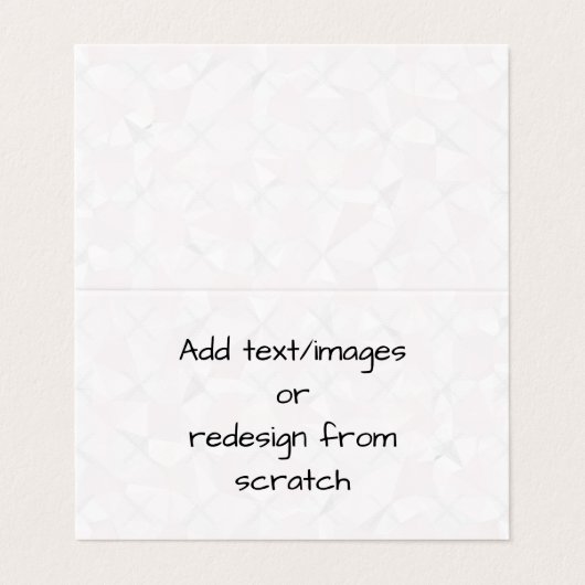 Create Your Own Customized Visitekaartjes (Buitenkant ongevouwen)