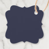 Create Your Own dark gray blue customizable Bedankjes Labels (Achterkant)