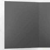Create Your Own dark gray Custom Design Drieluik Kaart (Binnenzijde eerst)