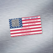 Create Your Own Design QR Code American Flag Magnetisch Visitekaartje (Voorbeeld)