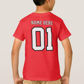 CREATE-YOUR-OWN DIY Custom design Boys Team Number T-shirt