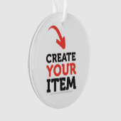 CREATE-YOUR-OWN DIY Custom upload design Christmas Ornament (voorkant)