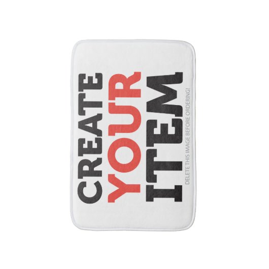 CREATE-YOUR-OWN DIY Custom upload your design Badmat (Voorkant Verticaal)