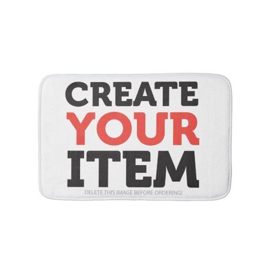 CREATE-YOUR-OWN DIY Custom upload your design Badmat (Voorkant)
