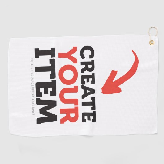 CREATE-YOUR-OWN DIY Custom upload your design Golfhanddoek (Horizontaal)