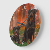 Create Your Own Dog Photo Round Wall Clock Grote Klok (Hoek)