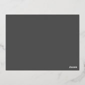 Create Your Own editable dark gray Folie Feestdagen Briefkaart (Achterkant)