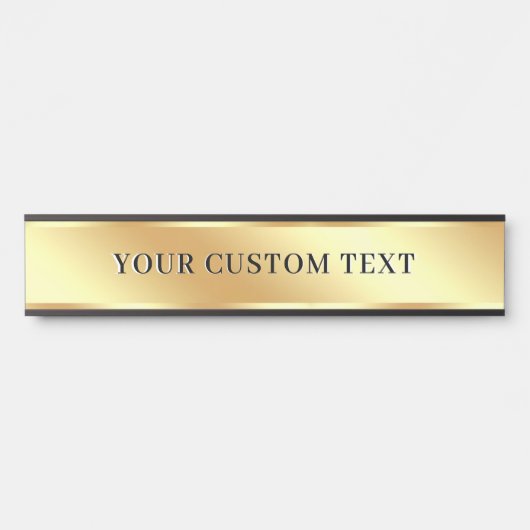 Create Your Own Elegant Custom Text Gold Template Deurbordje (Voorkant)