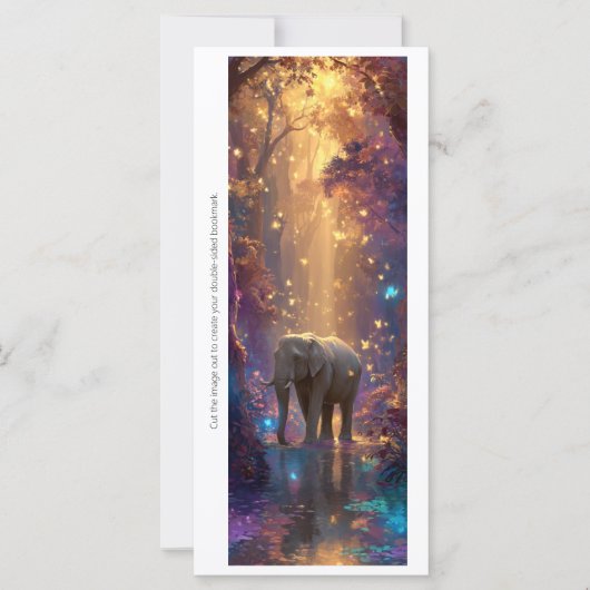 Create Your Own Enchanted Elephant Bookmark Card (Voorkant)
