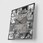 Create Your Own Family Keepsake Square Wall Clock Vierkante Klok (Hoek)
