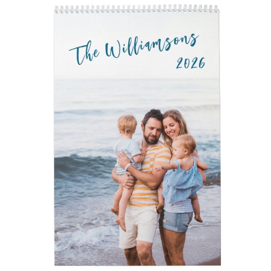 Create Your Own Family Photo Simple Modern 2026 Kalender (Hoes)
